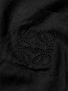 LOEWE - Paula's Ibiza Oversized Broderie Anglaise Linen Shirt - Black