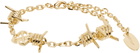 Off-White Gold Barbed Wire Bracelet