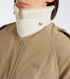Loewe Padded shearling-trimmed cotton-blend jacket