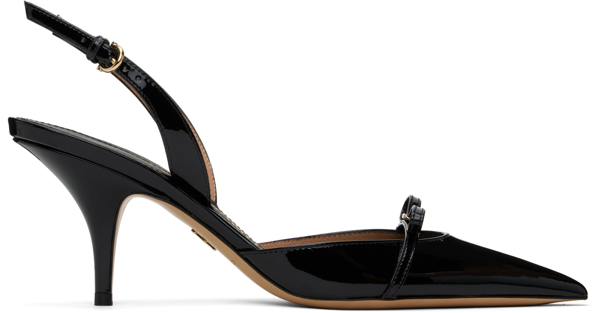 Ferragamo Black Mini Bow Slingback Heels Salvatore Ferragamo