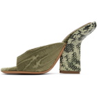 Dries Van Noten Green Velvet Heeled Sandals