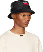 Heron Preston Black 'Heron Sport' Bucket Hat