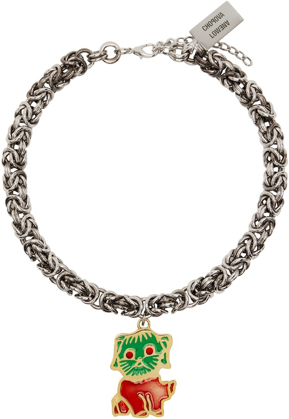 Photo: Chopova Lowena Silver Puppy Pendant Necklace