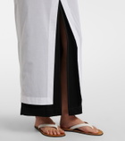 The Row Iphora layered cotton maxi skirt