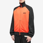 Moncler Men's x adidas Originals Zip Up Knit Track Jacket in Black/Orange