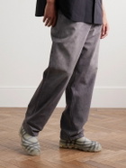 Burberry - Checked Rubber Ankle Boots - Gray