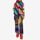 AGR Women's Merino Cable Jacquard Rainbow Scarf in Multi