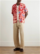 A Kind Of Guise - Gioia Camp-Collar Printed Crepe de Chine Shirt - Red