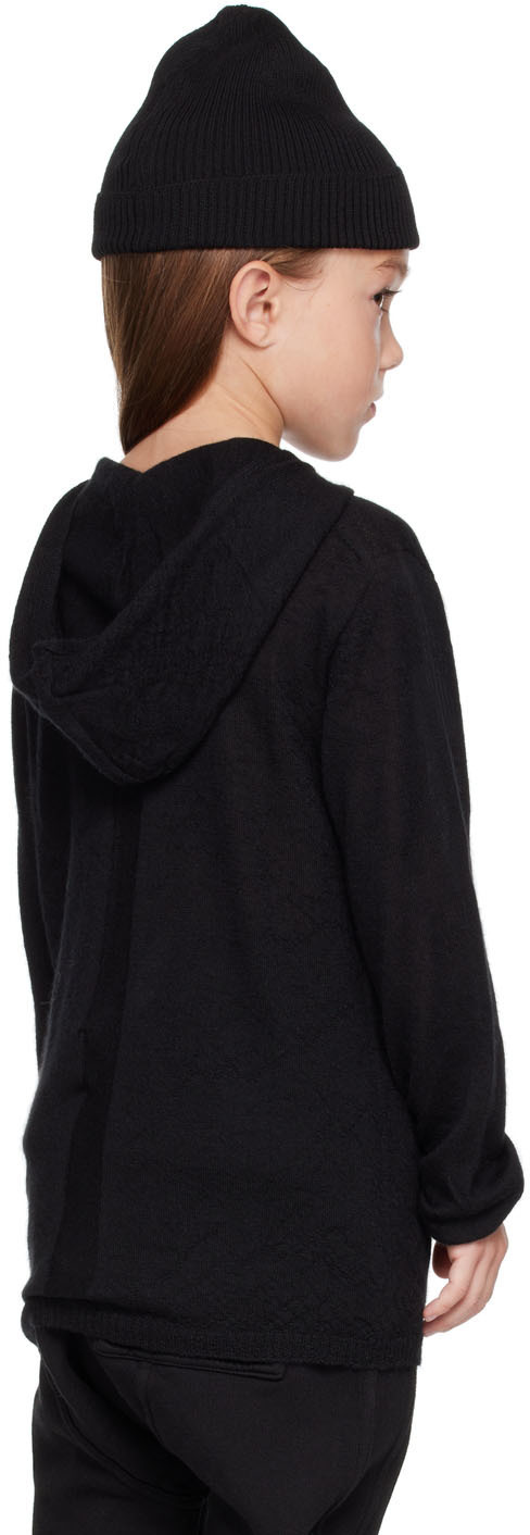 Rick Owens Kids Black Cashmere Hoodie