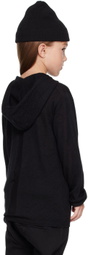 Rick Owens Kids Black Cashmere Hoodie