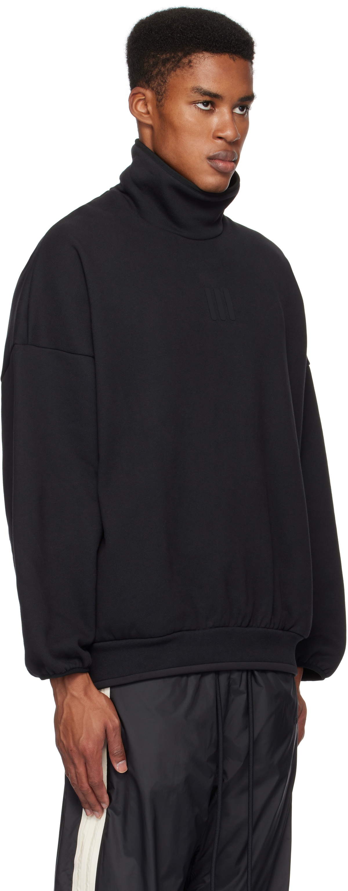 Fear of God Athletics Black adidas Originals Edition Heavy Fleece Turtleneck