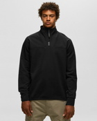 C.P. Company Metropolis Series Stretch Fleece Reverse Zipped Sweatshirt Black - Mens - Half Zips