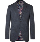 Etro - Slim-Fit Paisley-Print Stretch-Cotton Twill Suit Jacket - Blue