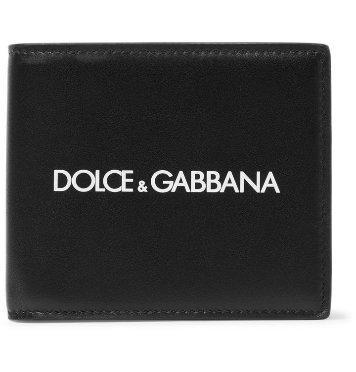 Photo: Dolce & Gabbana - Logo-Print Leather Billfold Wallet - Black