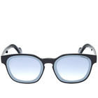 Moncler Men's ML0086 Sunglasses in Black/Smoke Mirror