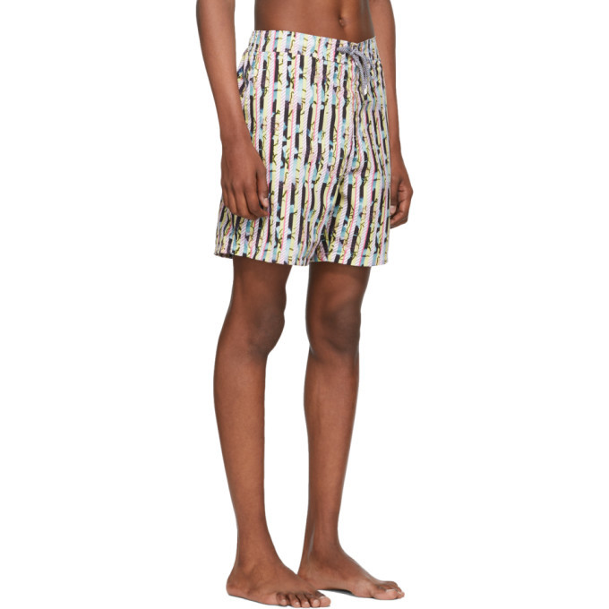 Liam Hodges White and Multicolor Boardies Edition Light Premium Swim Shorts