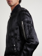 Rick Owens - Classic Flight Satin Bomber Jacket - Black