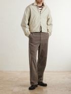 Jeanerica - Genua Wide-Leg Herringbone Cotton-Blend Trousers - Brown