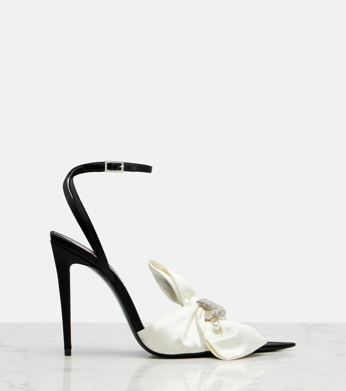 Saint Laurent Dove embellished sandals