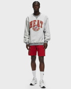 Mitchell & Ness Nba Premium Fleece Crew Vintage Logo Miami Heat Grey - Mens - Sweatshirts/Team Sweats