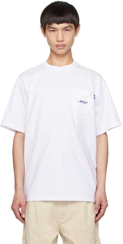 Photo: Awake NY White Embroidered T-Shirt