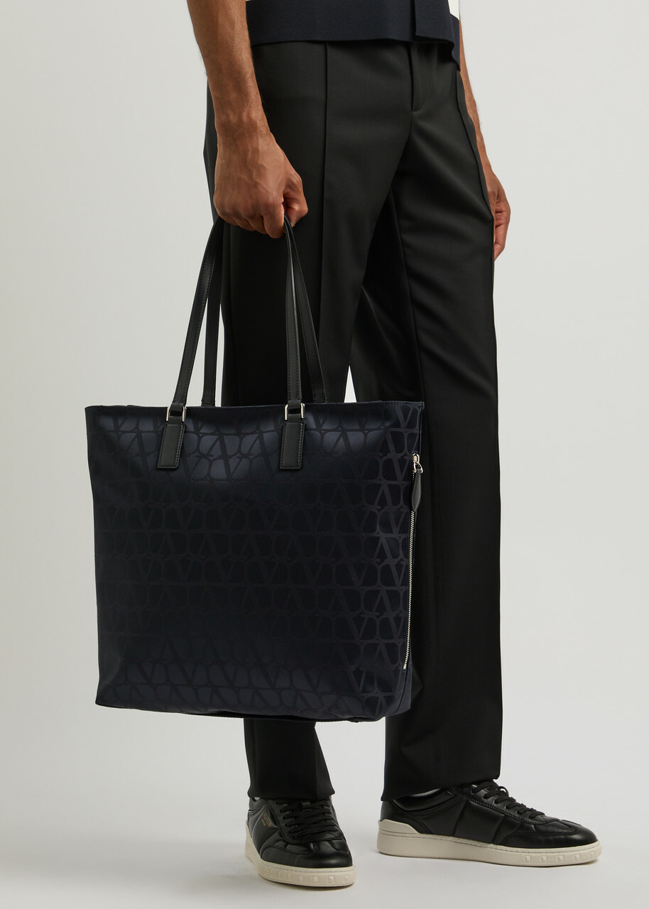 Valentino Toile Iconographe Logo Satin Tote - Blue - One Size