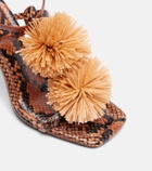 Ulla Johnson Isolde raffia-trimmed leather sandals