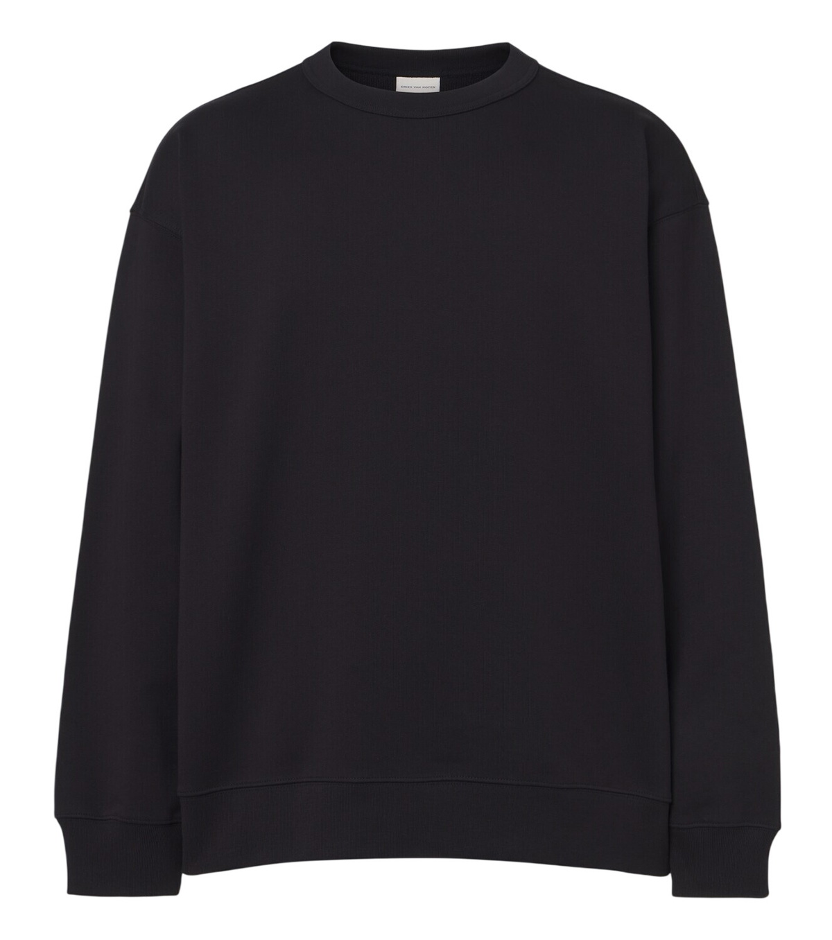 スウェット DRIES VAN NOTEN Handy Panel Sleeve Crew Dries Van Noten Men's Handy Panel Sleeve Crew Sweatshirt in Black