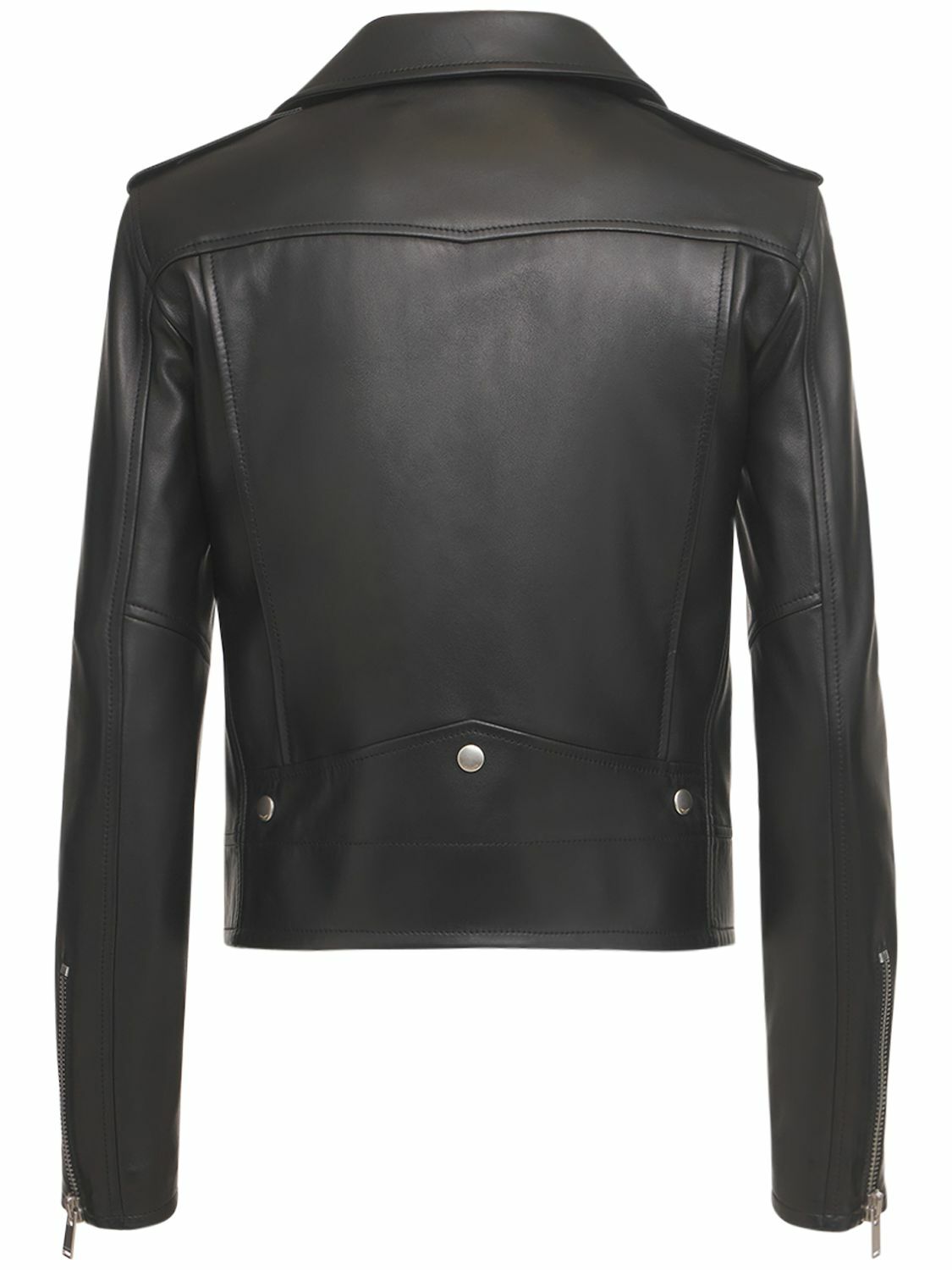 SAINT LAURENT - Leather Biker Jacket Saint Laurent