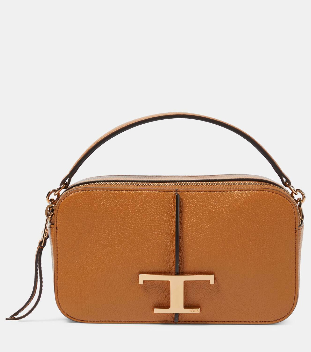【関税&送料込】Tod'S Leather Shoulder Bag Tod's Brown Nylon and Leather Shoulder Bag ○ Labellov