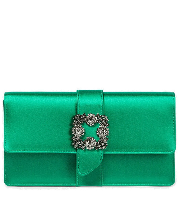 Photo: Manolo Blahnik Capri embellished satin clutch