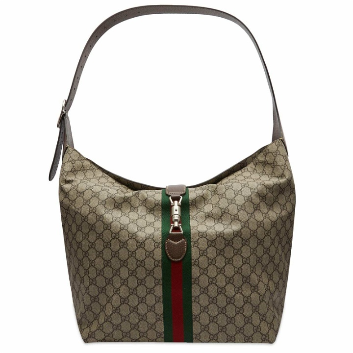 Photo: Gucci Men's GG Supreme Catwalk Look Messenger Bag in Tan