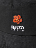 KENZO - Appliquéd Logo-Embroidered Cotton-Canvas Bucket Hat - Black