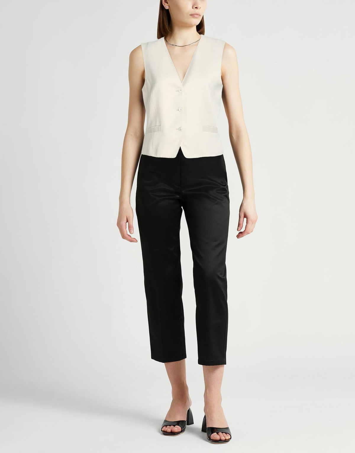 Agnona Womens Tailored Vest Cream