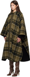 Chloé Green High-Neck Long Coat