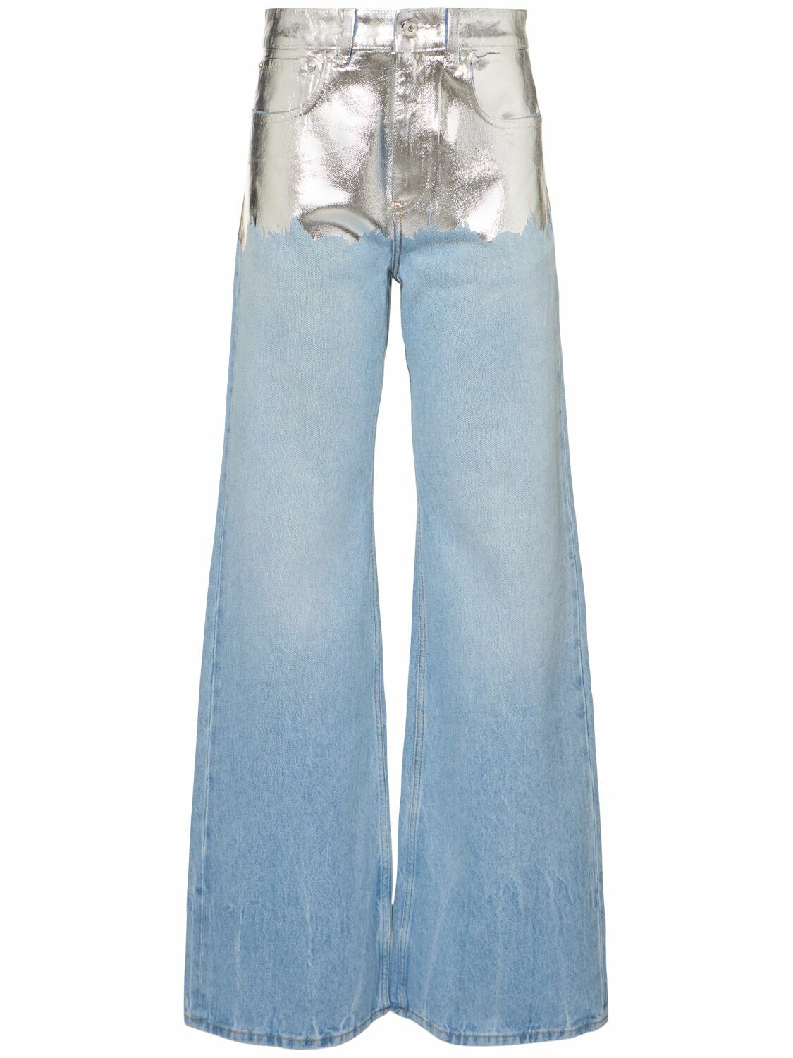 Rabanne Chain-embellished Straight-leg Jeans Denim Paco Rabanne