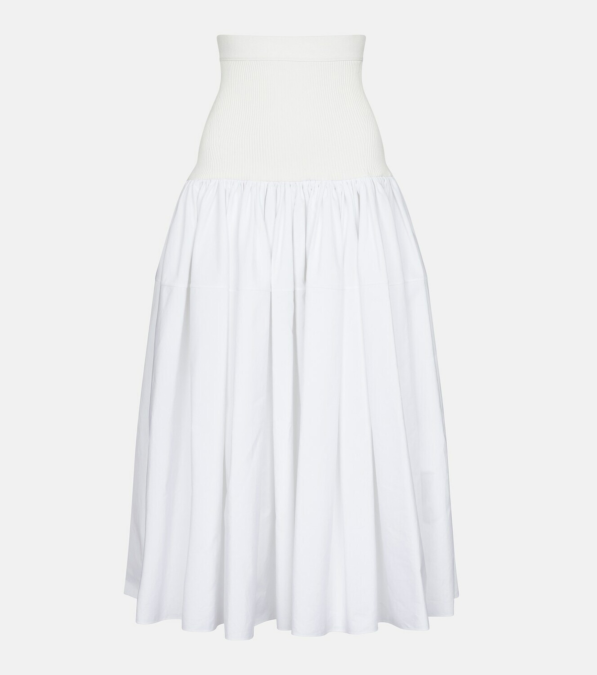 スカート alexander mcqueen Alexander McQueen Cotton Midi Skirt Alexander McQueen Cotton poplin midi skirt Alexander McQueen