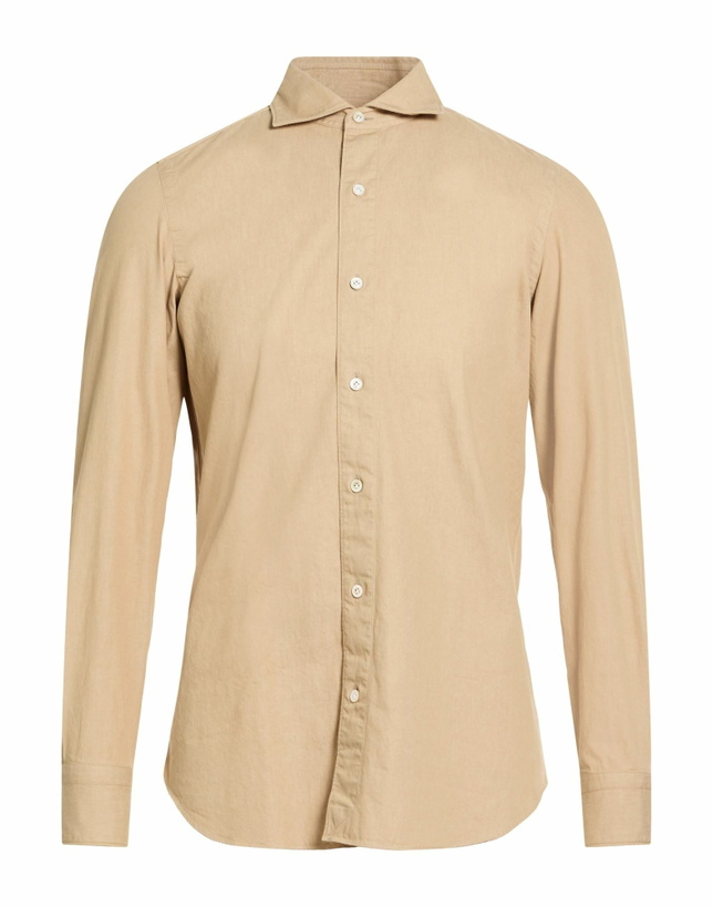 Photo: Finamore 1925 Mens Shirt in Sand