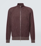 Brunello Cucinelli Ribbed-knit cashmere zip-up cardigan