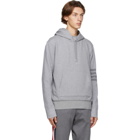 Thom Browne Grey Loopback 4-Bar Hoodie