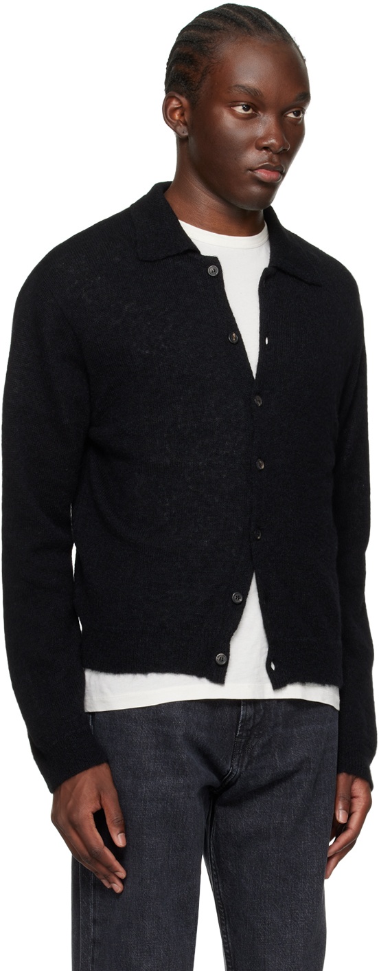 Our Legacy Black Evening Polo Cardigan Our Legacy