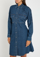 Weekend Max Mara Balenio Denim Mini Shirt Dress Navy