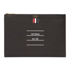 Thom Browne Grey Small Tablet Pouch