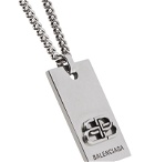 Balenciaga - Logo-Detailed Silver-Tone Necklace - Silver