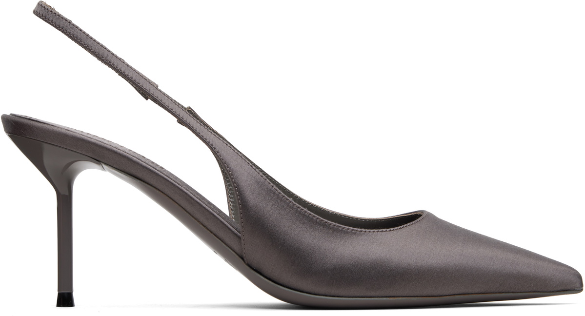 Paris Texas Gray Lidia Slingback 70 Heels