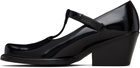 OPEN YY Black Western Cutout Mary Jane Heels