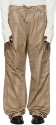 424 Beige Camo Stripe Cargo Pants