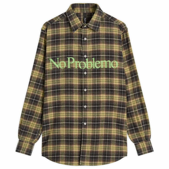 Photo: No Problemo Men's Plaid Shirt in Green