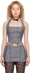 Nodress Gray Asymmetric Vest