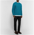 Barena - Slim-Fit Cable-Knit Sweater - Petrol